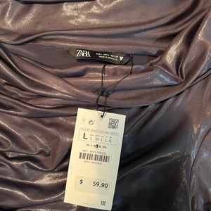 Zara On Shoulder Ruched Dress